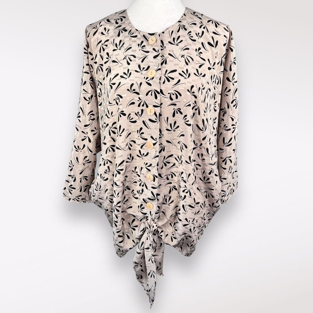 Vintage Button Up Blouse Lady Carol Petite Large